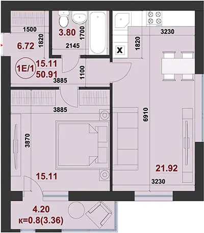 ЖК Kolibri — 50.9 м²