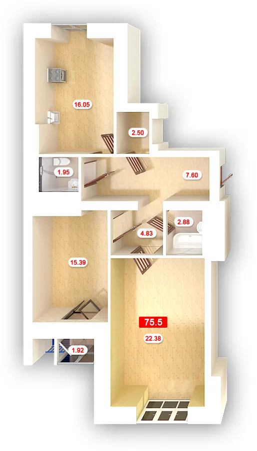 ЖК Гранд Парк — 75.5 м²