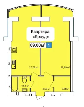 ЖК River Town — 69 м²