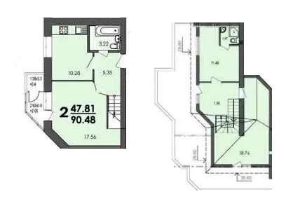 вул. 50-річчя УПА, 10в — 90.5 м²