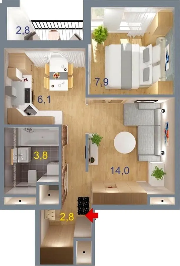 ЖК Art Парк — 36 м²