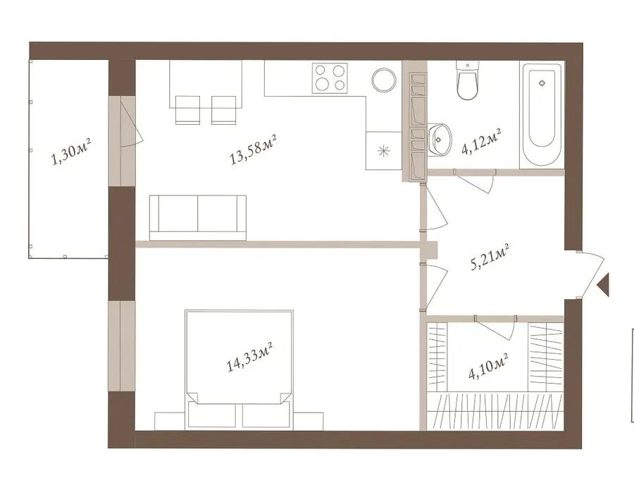 ЖК SloveSky — 42.6 м²