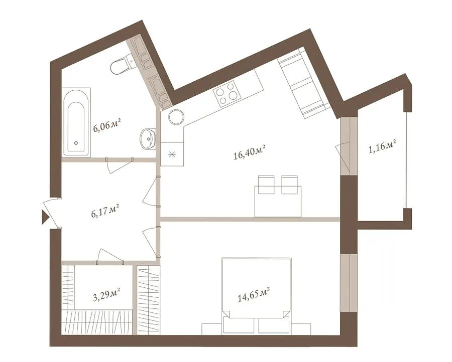 ЖК SloveSky — 47.7 м²