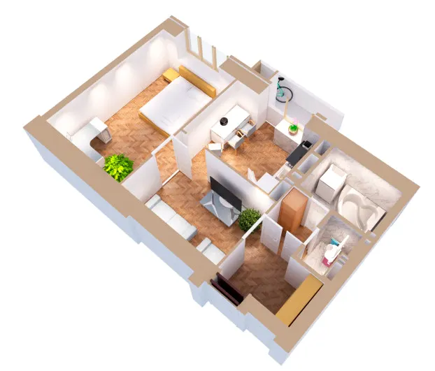 ЖК Янтарний — 49.7 м²
