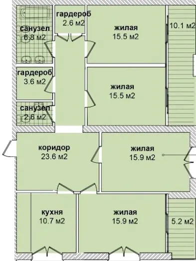 Резиденция Парк-Хаус — 120.4 м²
