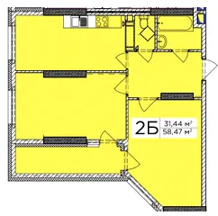 ЖК Східна Брама — 58.5 м²