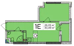 ЖК Східна Брама — 30.5 м²