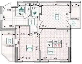 ЖК Східна Брама — 65.4 м²