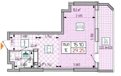 ЖК Східна Брама — 29.3 м²
