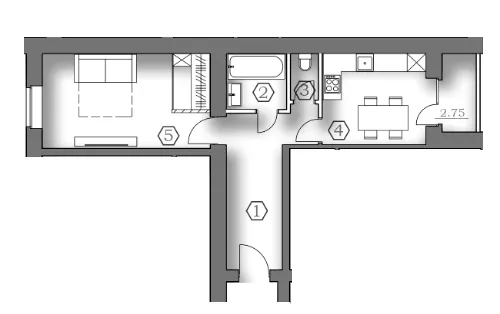 ЖК Медовий — 41 м²