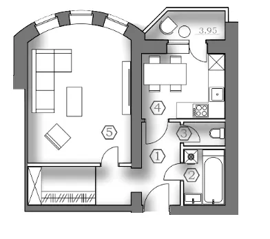 ЖК Медовий — 41.6 м²