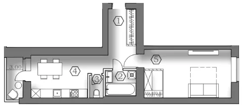 ЖК Медовий — 41.5 м²