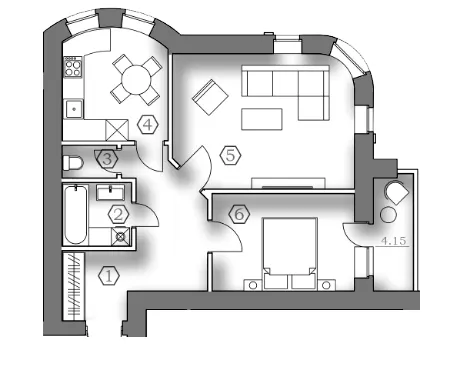 ЖК Медовий — 50.6 м²
