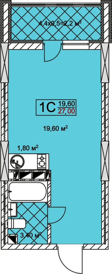 ЖК Совські ставки — 27 м²