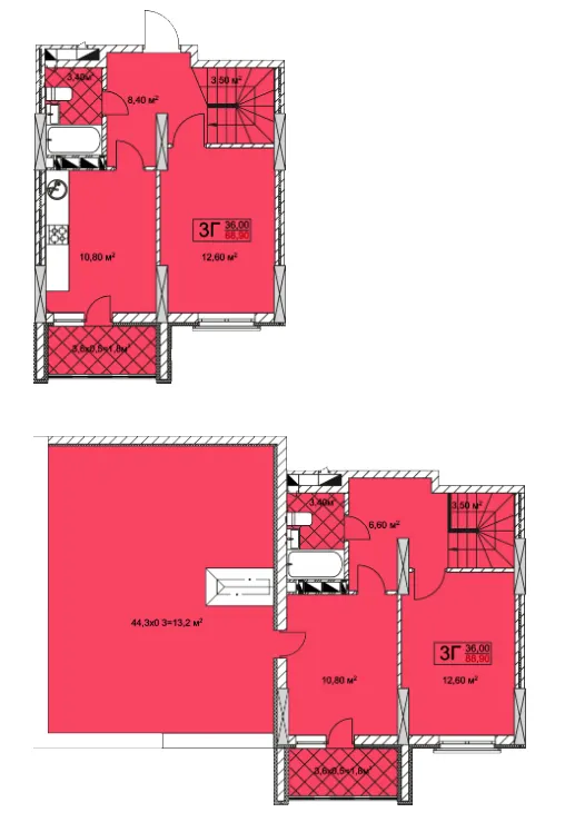 ЖК Совські ставки — 88.9 м²