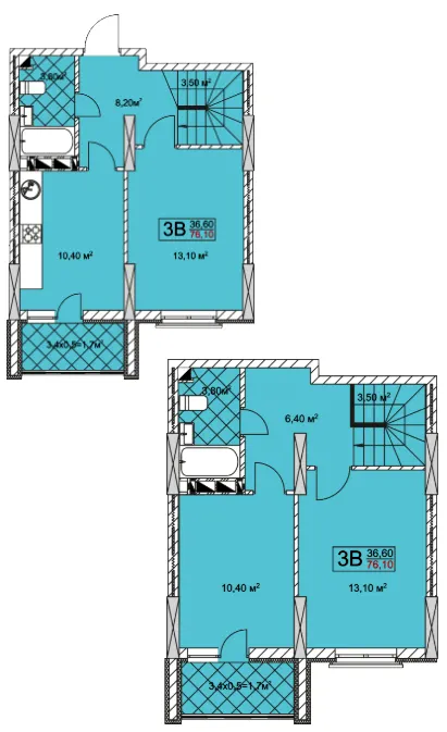 ЖК Совські ставки — 76.1 м²