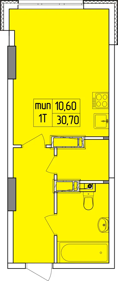 ЖК Совські ставки — 30.7 м²