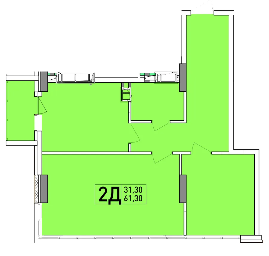 ЖК Совські ставки — 61.3 м²