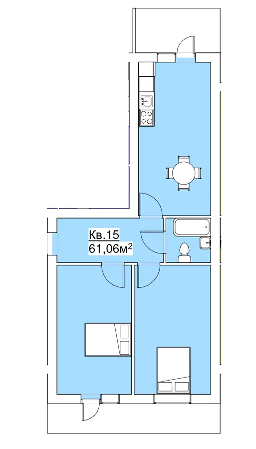 ЖК Подих Природи — 61.1 м²