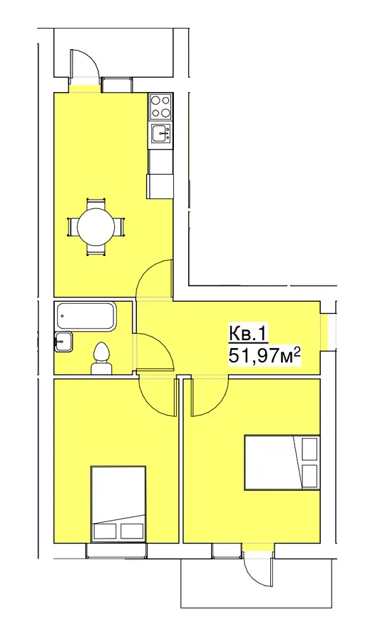 ЖК Подих Природи — 52 м²