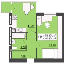 ЖК Родинна казка — 40.6 м²