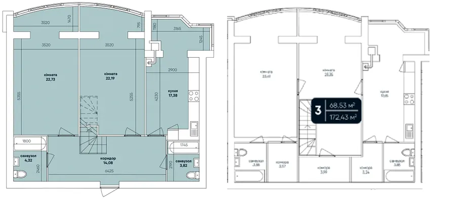 ЖК Ковалівський — 172.4 м²