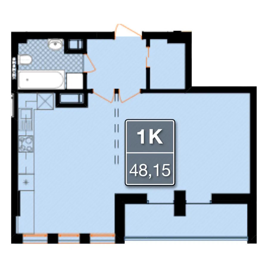 ЖК Смарагдові вежі — 48.2 м²