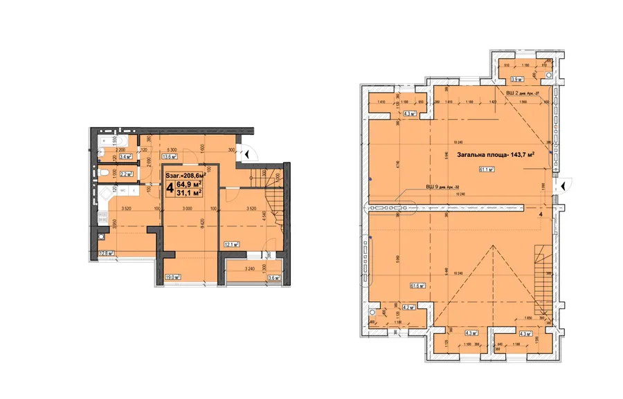 ЖК Нова Конча-Заспа — 208.6 м²