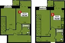 ЖК Риверсайд — 79 м²