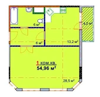 ЖК Монолит — 55 м²