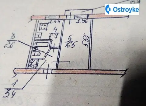 Продажа 1-комнатной квартиры, 31 м², Николаев