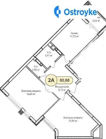Продаж 2-кімнатної квартири, 61 м², Ірпінь — фото 1