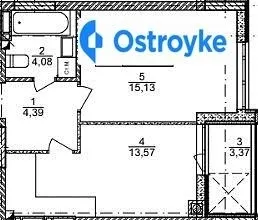 Продаж 1-кімнатної квартири, 39 м², Ірпінь — фото 1