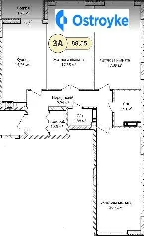 Продаж 3-кімнатної квартири, 90 м², Ірпінь — фото 1