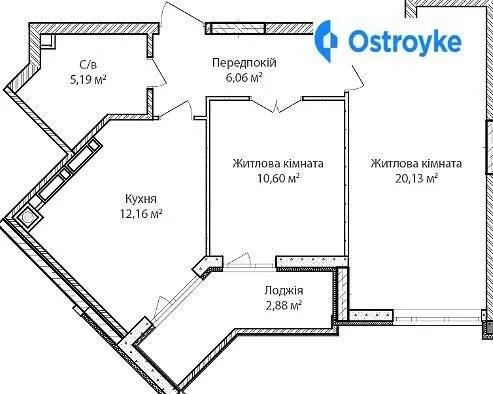 Продаж 2-кімнатної квартири, 57 м², Ірпінь — фото 1