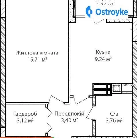 Продаж 1-кімнатної квартири, 37 м², Ірпінь — фото 1