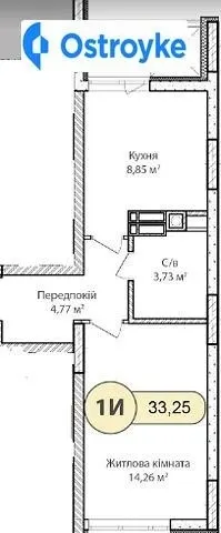 Продаж 1-кімнатної квартири, 35 м², Ірпінь — фото 1