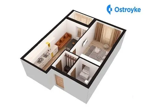 1-комнатная квартира, 40 м², вул. Університетська, Ирпень