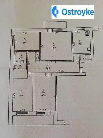 4-кімнатна квартира, 81 м², бул. Шевченка, 470, Черкаси