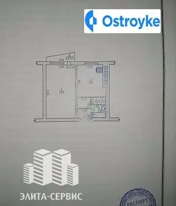Продажа 1-комнатной квартиры, 33 м², Николаев