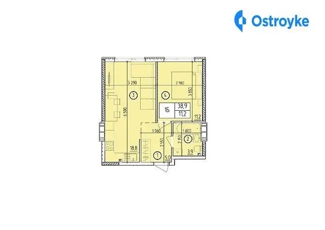 Продаж 1-кімнатної квартири, 38 м², Одеса — фото 2