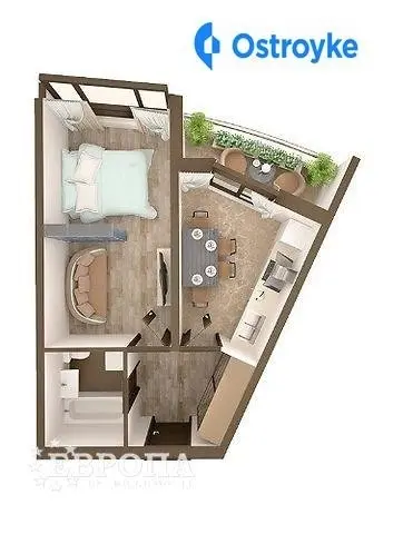 Продаж 1-кімнатної квартири, 38 м², Одеса — фото 3