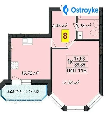Продаж 1-кімнатної квартири, 38 м², Ірпінь — фото 2