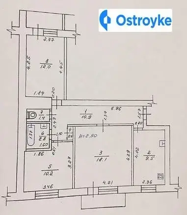 3-кімнатна квартира, 68 м², вул. Академіка Проскури, Харків
