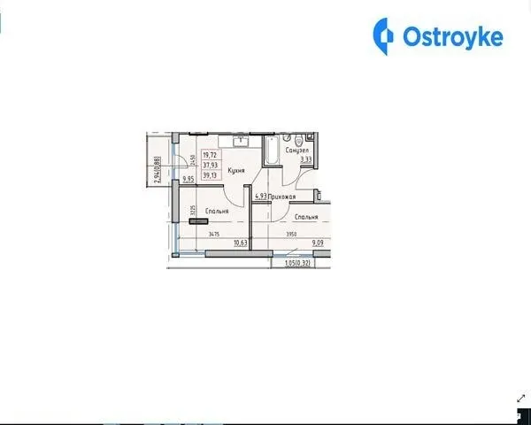 Продаж 1-кімнатної квартири, 39 м², Одеса — фото 1
