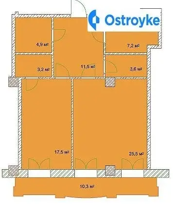 Продажа 2-комнатной квартиры, 80 м², Одесса