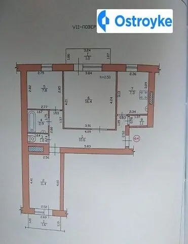 Продаж 3-кімнатної квартири, 64 м², Новомосковськ — фото 3
