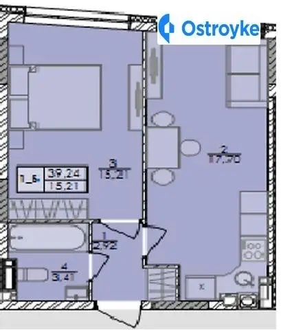 1-комнатная квартира, 39 м², вул. Григорія Сковороди, Ирпень