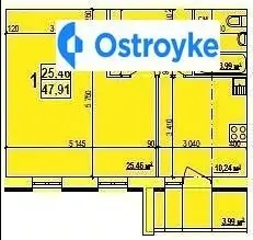 1-кімнатна квартира, 47 м², вул. Дванадцятого Квітня, Харків