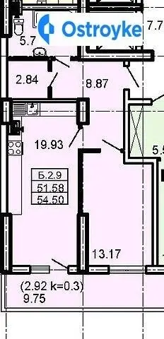 Продажа 1-комнатной квартиры, 54 м², Одесса